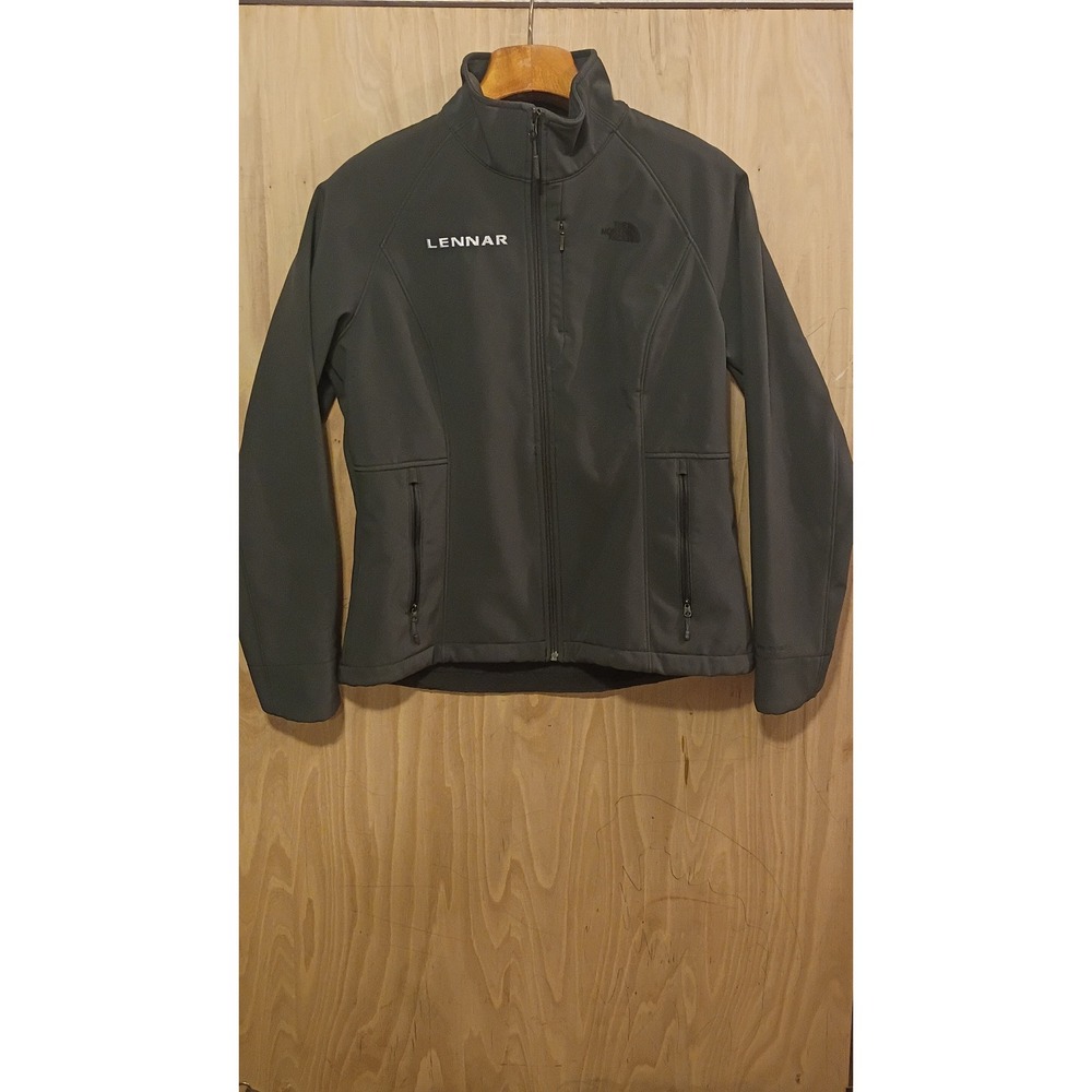 The North Face Womens Apex Barrier Bionic Softshell Jacket Gray Lennar Logo